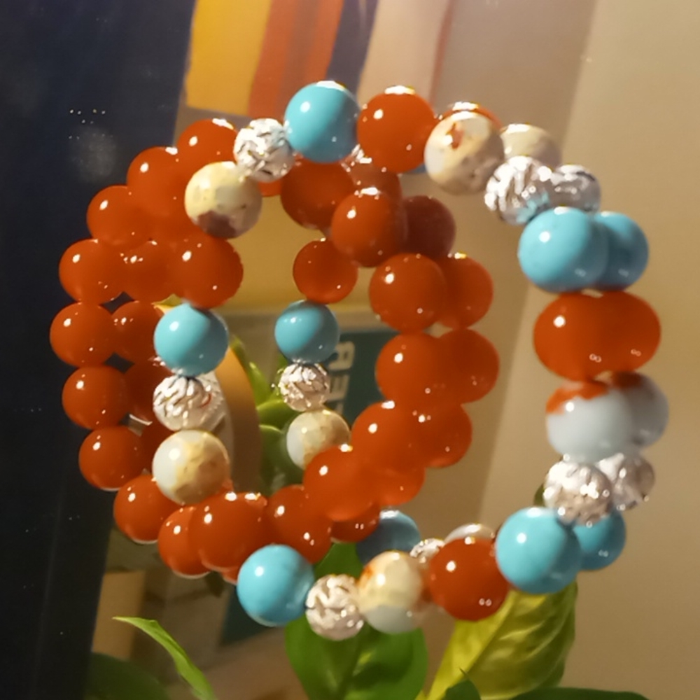 Set of 2 genuine crystal bracelet